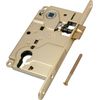 Замок межкомнатный AGB (АГБ) под цилиндр CENTRO B01025.50.03 ригель+защёлка (латунь)