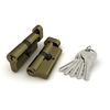 Цилиндровый механизм Fuaro (Фуаро) с вертушкой R302/60 mm-BL (25+10+25) AB бронза 5 кл. БЛИСТЕР