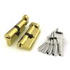 Цилиндровый механизм Fuaro (Фуаро) с вертушкой R602/80 mm (35+10+35)  PB латунь 5 кл.
