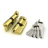 Цилиндровый механизм Fuaro (Фуаро) с вертушкой R602/60 mm (25+10+25) PB латунь 5 кл.