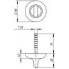 Ручка поворотная Fuaro (Фуаро) BKW6 AR-SN/CP-3 (без ответной части)