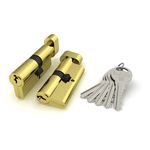 Цилиндровый механизм Fuaro (Фуаро) с вертушкой R302/60 mm-BL (25+10+25) PB  латунь 5 кл. БЛИСТЕР