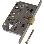Замок межкомнатный AGB (АГБ) магнитный под цилиндр MEDIANA POLARIS B06103.50.12 (античная бронза)