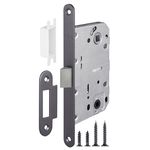 Защелка врезная Fuaro (Фуаро) PLASTIC P96WC-50 GR графит