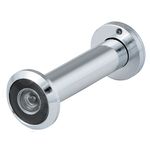 DVZ5, глазок, Fuaro (Фуаро) 25/180/70x125 (оптика стекло, угол обзора 180) CP Хром