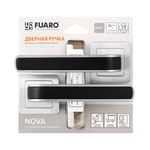 Ручка раздельная Fuaro (Фуаро) NOVA XM/HD SSC/BL-16 сатин хром/черный