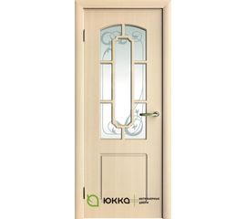 Межкомнатная дверь ЮККА М4 с решеткой ДО ПВХ