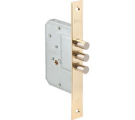 Замок врезной Kale kilit (Кале килит) крестообразный 189/3MF (45 mm) (латунь), 5 кл.