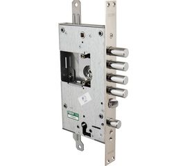 Замок врезной Mottura (Моттура) двухсистемный 54.K787-S (левый), ключ 40 мм, без накл.