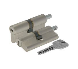 Цилиндровый механизм Cisa (Чиза) под вертушку  ASTRAL ОА312-19.12 (80 мм/30+10+40), НИКЕЛЬ