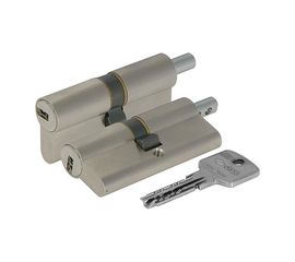 Цилиндровый механизм Cisa (Чиза) под вертушку  ASTRAL ОА312-23.12 (100 мм/45+10+45), НИКЕЛЬ