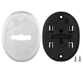 Накладка на Mottura (Моттура) сувальдный замок овальная со шторкой 95.324 (МАТОВЫЙ ХРОМ), 1 шт