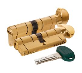 Цилиндровый механизм Mottura (Моттура) с вертушкой C31F363601RLC5 (72 мм/31+10+31), ЛАТУНЬ (PVD) (ве
