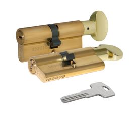 Цилиндровый механизм Kale kilit (Кале килит) с вертушкой 164 BM/70 (30+10+30) mm латунь 5 кл.