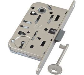 B01101.50.34 Замок AGB (АГБ) межкомнатный под ключ (матовый хром) MEDIANA EVOLUTION