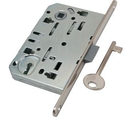 B01101.50.06 Замок AGB (АГБ) межкомнатный под ключ (никель) MEDIANA EVOLUTION