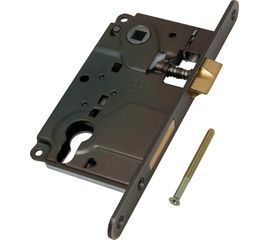 Замок межкомнатный AGB (АГБ) под цилиндр CENTRO B01025.50.12 ригель+защёлка (античная бронза)
