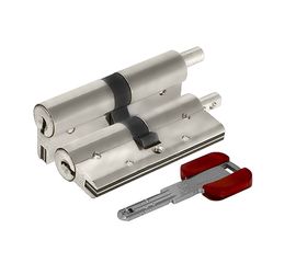 Цилиндровый механизм Cisa (Чиза) под вертушку  RS3 OL3S2-29.12 (90 мм/40+10+40), НИКЕЛЬ