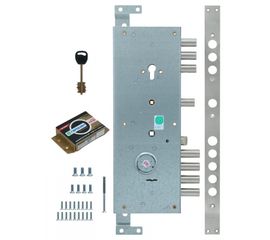 Замок врезной Guardian (Гардиан) двухсистемный ЗВ 25.14 Т (правый) с тягами (без накладок), 5+1 кл.