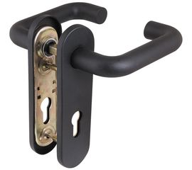 Ручка дверная Fuaro (Фуаро) DH-0431 NE (ЧЕРНАЯ) для замка (FL-0432, 0433, 0434), НЕЙЛОН