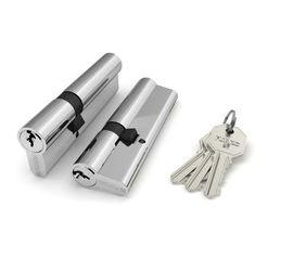 Цилиндровый механизм Fuaro (Фуаро) 100 CA 90 mm (30+10+50) CP хром 3 кл.