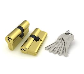 Цилиндровый механизм Fuaro (Фуаро) R300/60-BL (25+10+25) PB латунь 5 кл. БЛИСТЕР