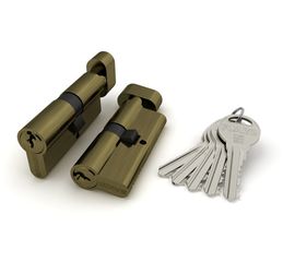 Цилиндровый механизм Fuaro (Фуаро) с вертушкой R302/70 mm-BL (30+10+30) AB бронза 5 кл. БЛИСТЕР