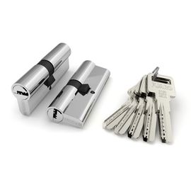 Цилиндровый механизм Fuaro (Фуаро) R600/80 mm (35+10+35) CP хром 5 кл.