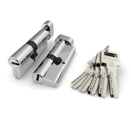 Цилиндровый механизм Fuaro (Фуаро) с вертушкой R602/80 mm (35+10+35) CP хром 5 кл.