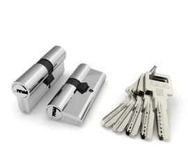 Цилиндровый механизм Fuaro (Фуаро) R600/60 mm (25+10+25) CP хром 5 кл.