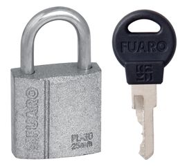 Замок навесной Fuaro (Фуаро) PL-3025 (25 мм) 2 "англ." кл. БЛИСТЕР