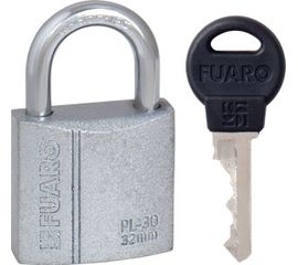 Замок навесной Fuaro (Фуаро) PL-3032 (32 мм) 3 "англ." кл. БЛИСТЕР