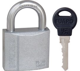 Замок навесной Fuaro (Фуаро) PL-3050 (50 мм) 3 "англ." кл. БЛИСТЕР