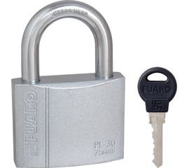 Замок навесной Fuaro (Фуаро) PL-3075 (75мм) 3 "англ." кл. БЛИСТЕР