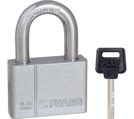 Замок навесной Fuaro (Фуаро) PL-2560 (60 мм) 4 "фин." кл. БЛИСТЕР
