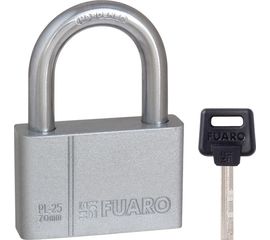 Замок навесной Fuaro (Фуаро) PL-2570 (70 мм) 4 "фин." кл. БЛИСТЕР
