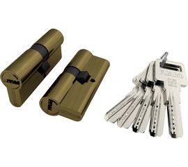 Цилиндровый механизм Fuaro (Фуаро) R600/60 mm (25+10+25) AB бронза 5 кл.