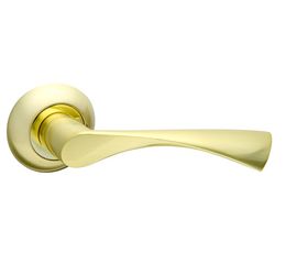 Ручка раздельная Fuaro (Фуаро) CLASSIC AR SG/GP-4 матовое золото/золото, квадрат 8x140 мм