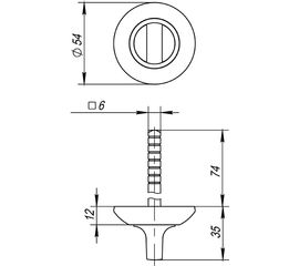 Ручка поворотная Fuaro (Фуаро) BKW6 AR-SN/CP-3 (без ответной части)