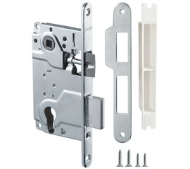 Замок межкомнатный Armadillo (Армадилло) под цилиндр LH 25-50 CP BOX ригель+защёлка (хром)