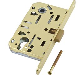 Замок межкомнатный AGB (АГБ) магнитный под цилиндр MEDIANA POLARIS B06103.50.03 (латунь)
