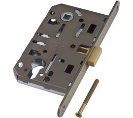 Замок межкомнатный AGB (АГБ) магнитный под цилиндр MEDIANA POLARIS B06103.50.12 (античная бронза)