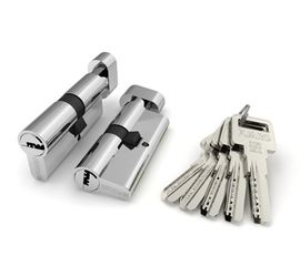 Цилиндровый механизм Fuaro (Фуаро) с вертушкой R602/100 mm (45+10+45) CP хром 5 кл.