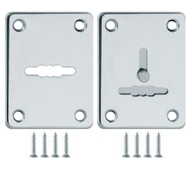 Декоративная накладка Fuaro (Фуаро) ESC081/082-CP-8 (ХРОМ) на сув. замок сталь (1пара)