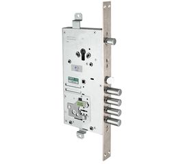 Замок врезной Mottura (Моттура) двухсистемный 54.J939M-S MyKey (левый), перекод. с торца, кл. 40 мм,