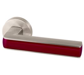 Ручка раздельная Armadillo (Армадилло) CUBE URB3 SN/Bordo-18 Мат никель/бордовый