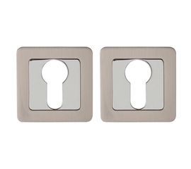 Накладка под Punto (Пунто) цилиндр ET QR SN/CP-3 матовый никель/хром