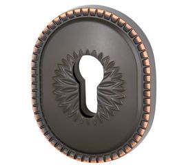 Декоративная накладка Armadillo (Армадилло) на цилиндр ET-DEC CL (ATC Protector 1) ABL-18 Темная мед