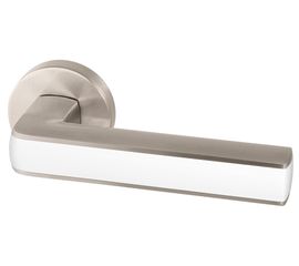 Ручка раздельная Armadillo (Армадилло) CUBE URB3 SN/White-19 Мат никель/белый