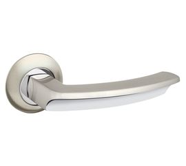 Ручка раздельная Fuaro (Фуаро) ALFA AR SN/CP-3 матовый никель/хром, квадрат 8x140 мм, стяжки M4(10*5